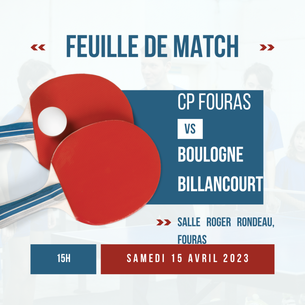 Résumé du match VS Boulogne Billancourt